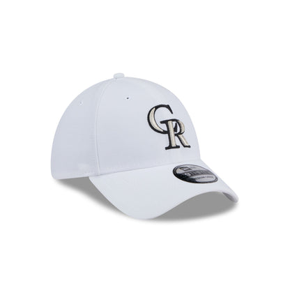Colorado Rockies Optic White 39THIRTY Stretch Fit Hat