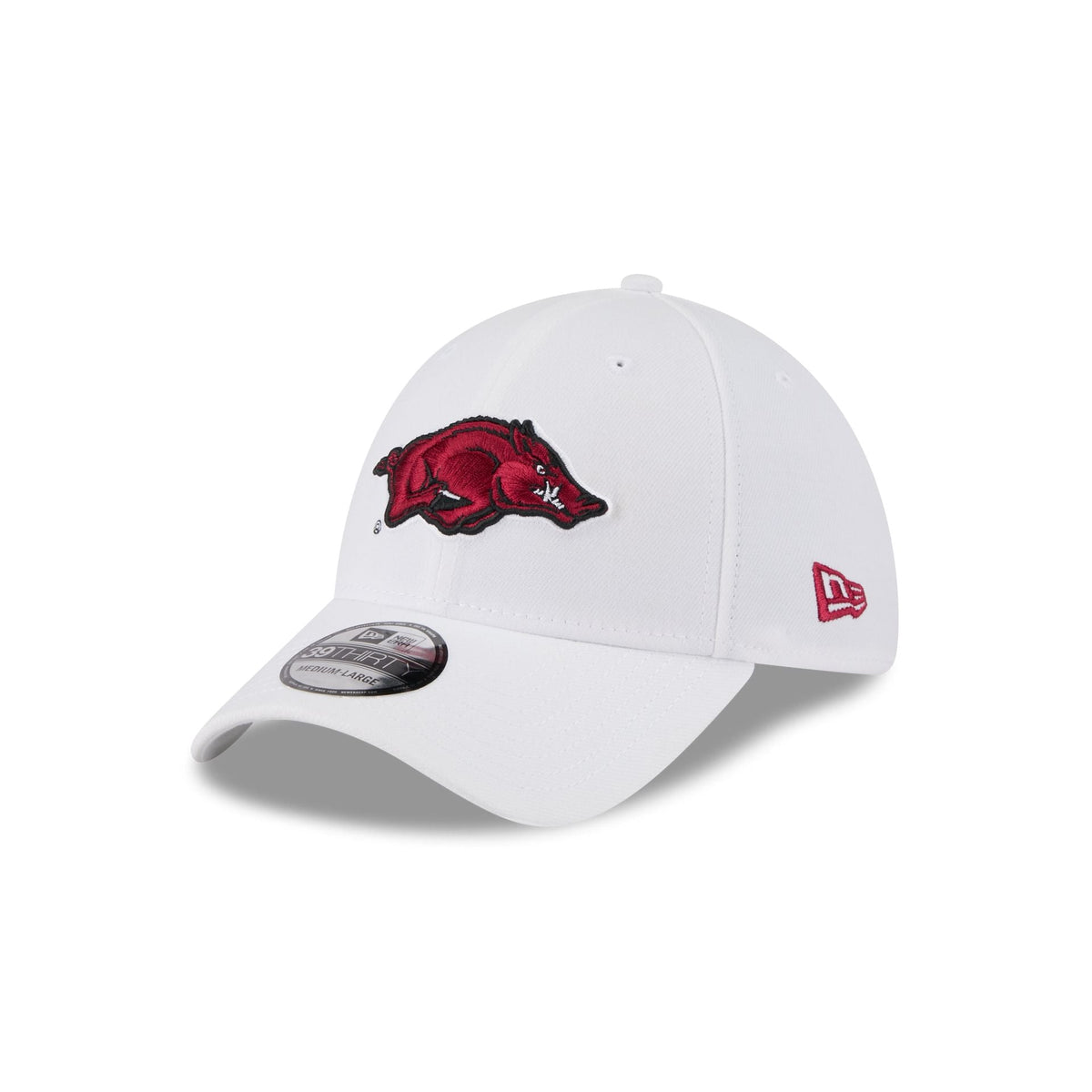 Arkansas Razorbacks Optic White 39THIRTY Stretch Fit Hat