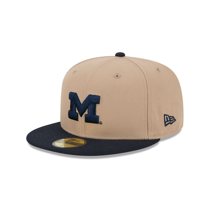 Michigan Wolverines Camel 59FIFTY Fitted Hat