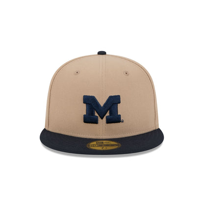 Michigan Wolverines Camel 59FIFTY Fitted Hat