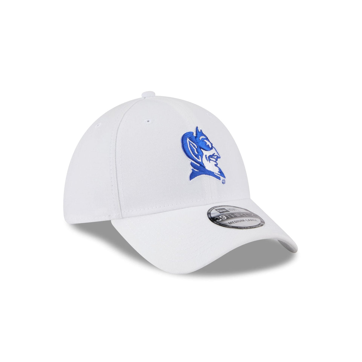 Duke Blue Devils Optic White 39THIRTY Stretch Fit Hat