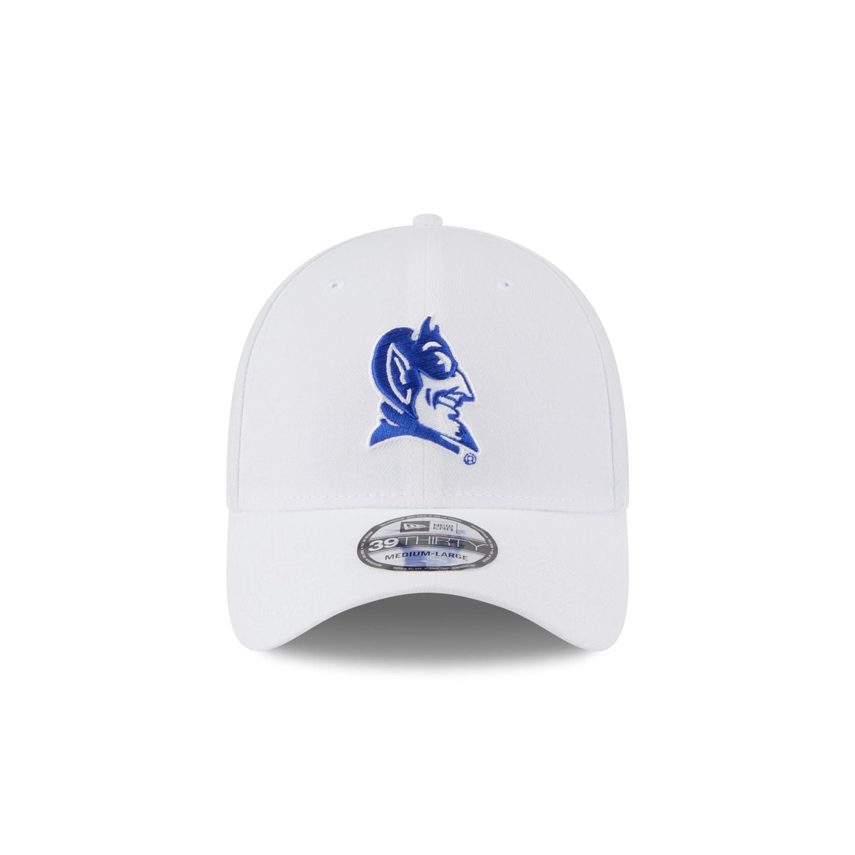 Duke Blue Devils Optic White 39THIRTY Stretch Fit Hat