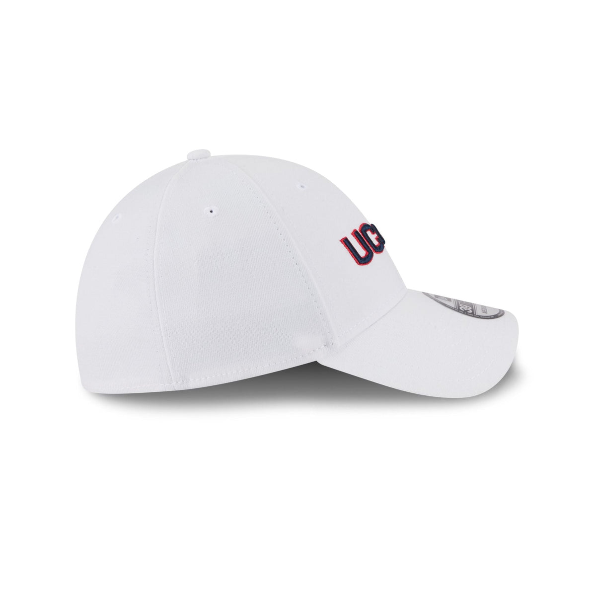 Connecticut Huskies Optic White 39THIRTY Stretch Fit Hat