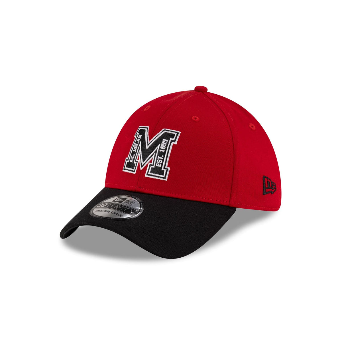 AC Milan M Logo Scarlet 39THIRTY Stretch Fit Hat