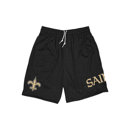 New Orleans Saints Mesh Black Shorts