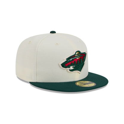 Minnesota Wild Chrome White 59FIFTY Fitted Hat