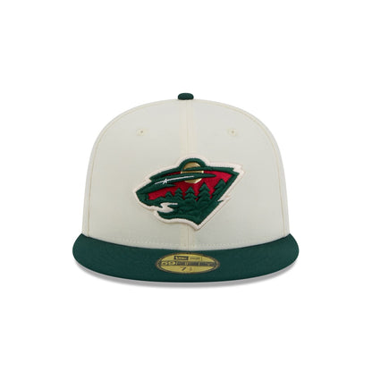 Minnesota Wild Chrome White 59FIFTY Fitted Hat