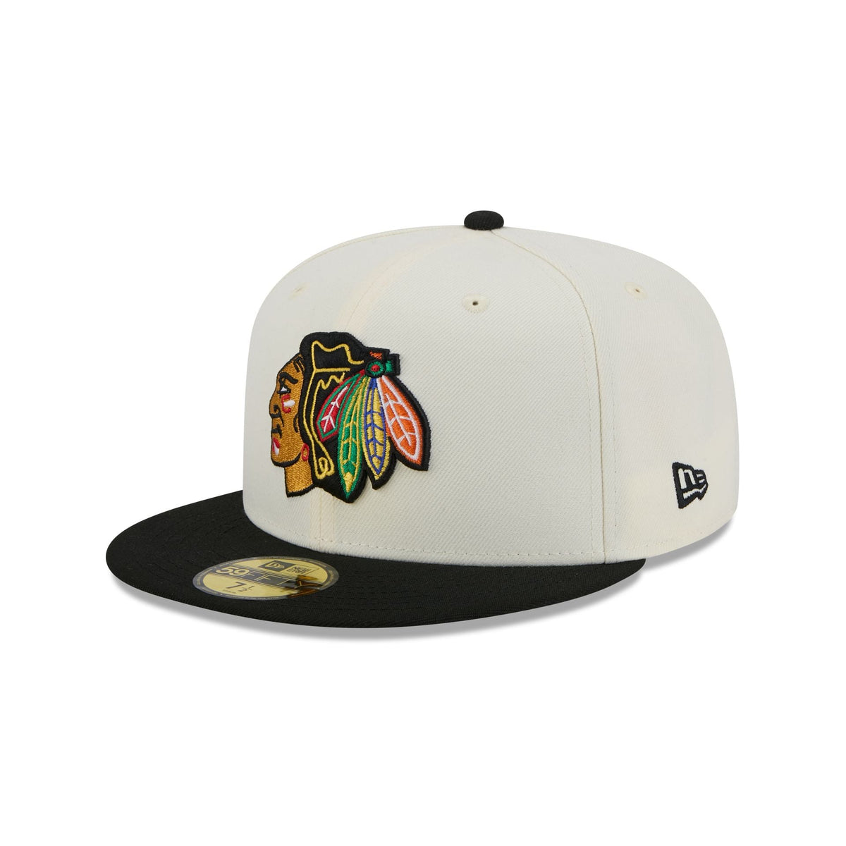 Chicago Blackhawks Chrome White 59FIFTY Fitted Hat