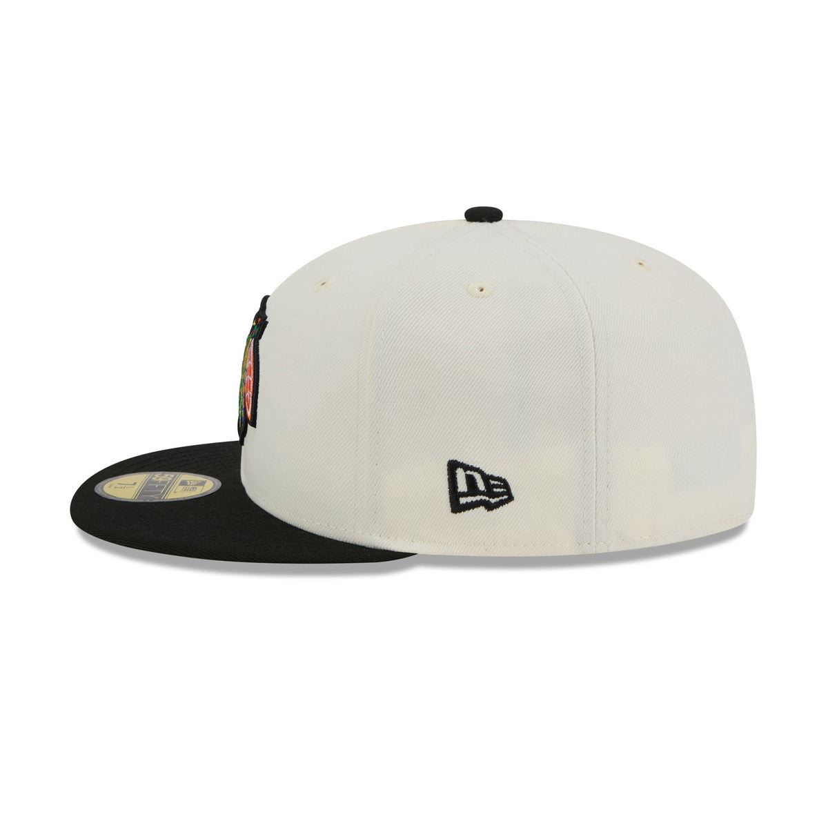 Chicago Blackhawks Chrome White 59FIFTY Fitted Hat