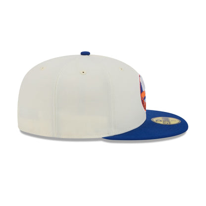 New York Islanders Chrome White 59FIFTY Fitted Hat
