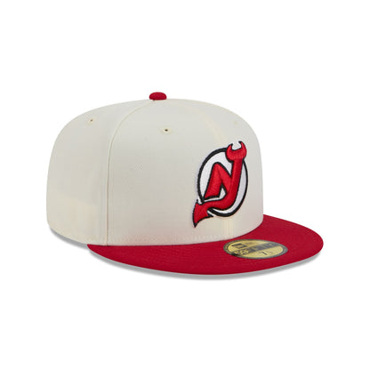 New Jersey Devils Chrome White 59FIFTY Fitted Hat