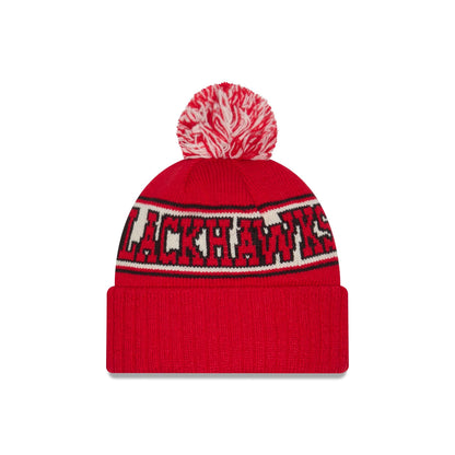 Chicago Blackhawks Pom Knit Hat