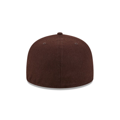 New Era Cap Walnut Melton Wool 59FIFTY A-Frame Fitted Hat