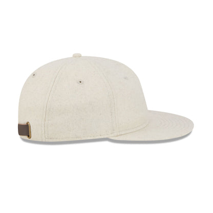 New Era Cap Heather Oatmeal Melton Wool Retro Crown 9FIFTY Strapback Hat