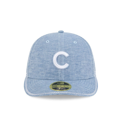 Chicago Cubs Hand Stitched Chambray Low Profile 59FIFTY Fitted Hat