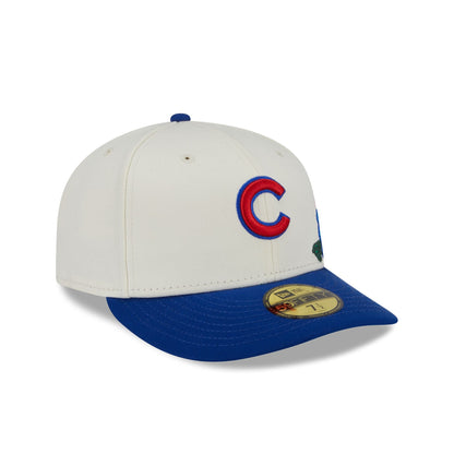Chicago Cubs Tonal Florals White 59FIFTY Fitted Hat