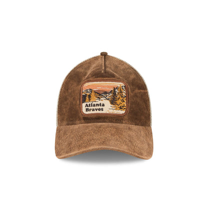 Atlanta Braves Vintage Landscape Brown 9TWENTY A-Frame Trucker Hat