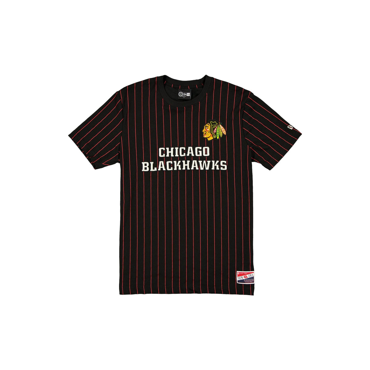 Chicago Blackhawks Throwback Retro Pinstripe T-Shirt