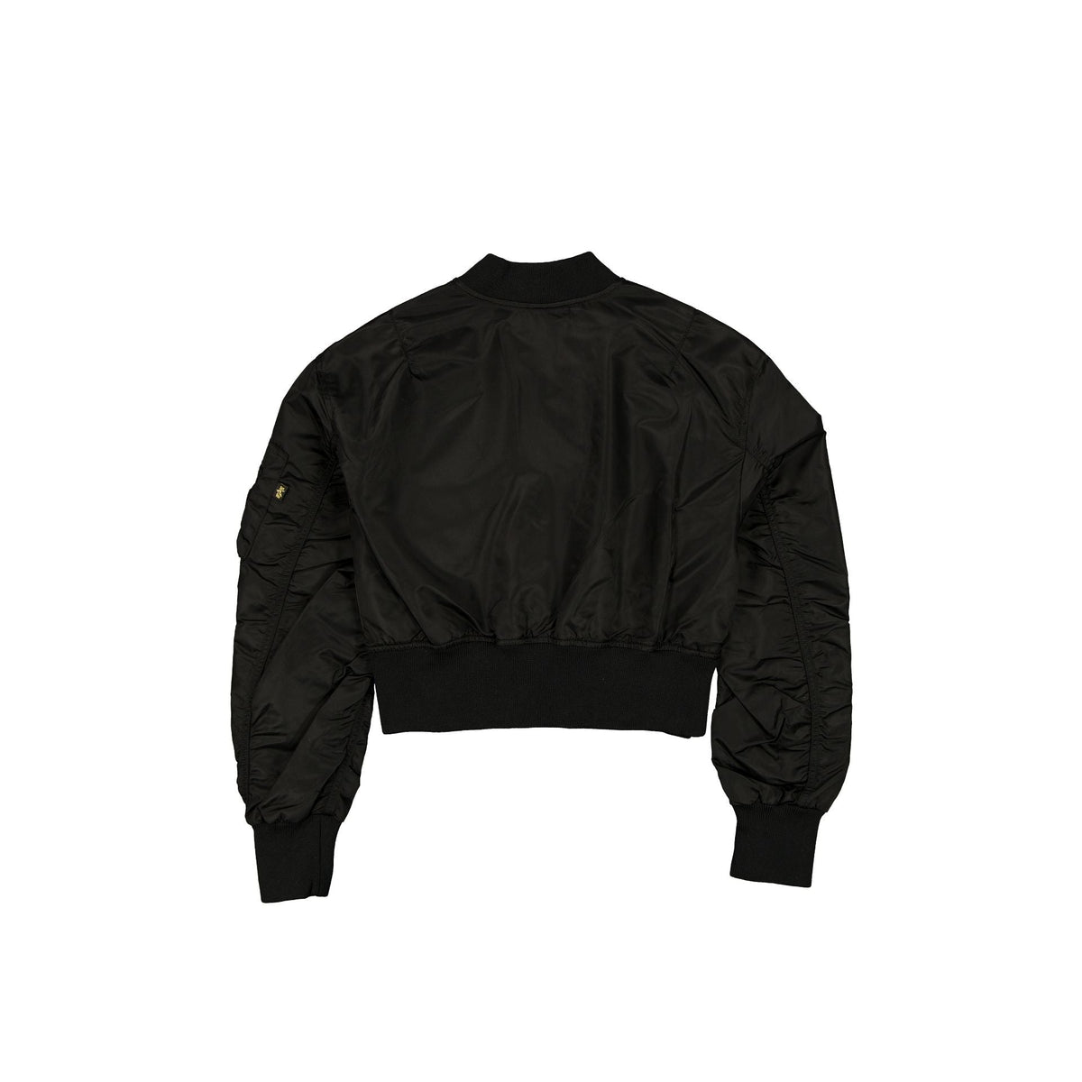 Alpha Industries x Dallas Cowboys Black and Gold Women's Cropped L-2B Bomber Jacket
