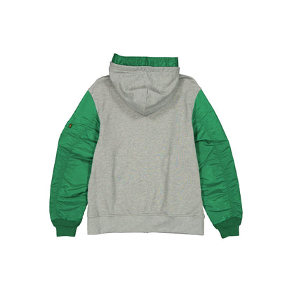 Alpha Industries x Boston Celtics Gray MA-1 Full Zip Fleece Jacket