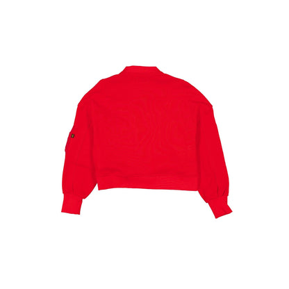 Alpha Industries x San Francisco 49ers Red Women's Full Zip Cropped Fleece Jacket