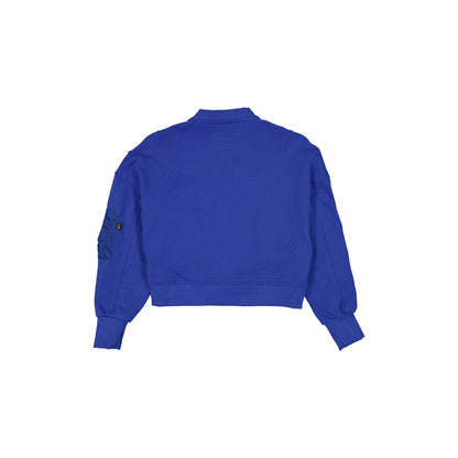 Alpha Industries x New York Knicks Blue Women's Full Zip Cropped Fleece Jacket