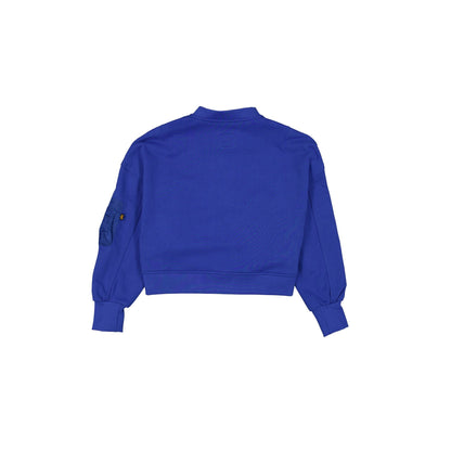 Alpha Industries x Buffalo Bills Blue Women's Full Zip Cropped Fleece Jacket