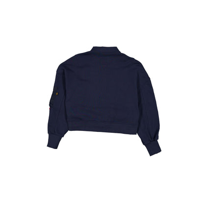 Alpha Industries x Dallas Cowboys Navy Women's Full Zip Cropped Fleece Jacket