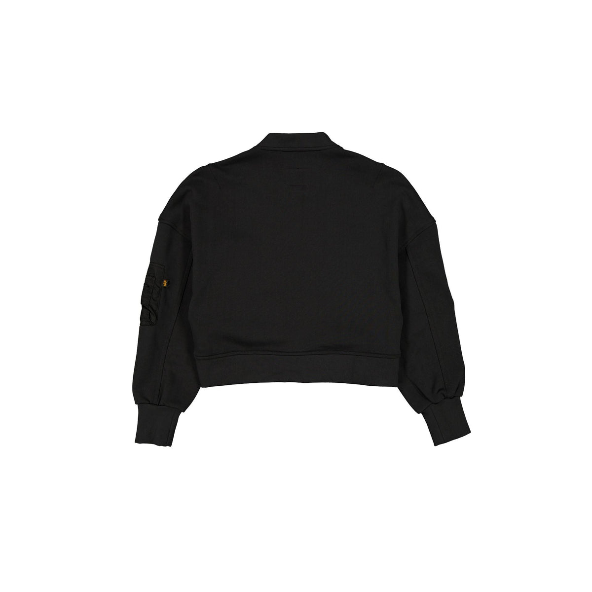 Alpha Industries x Pittsburgh Steelers Black Women's Full Zip Cropped Fleece Jacket