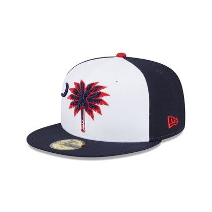 Myrtle Beach Pelicans Theme Night Navy Sidepatch 59FIFTY Fitted Hat