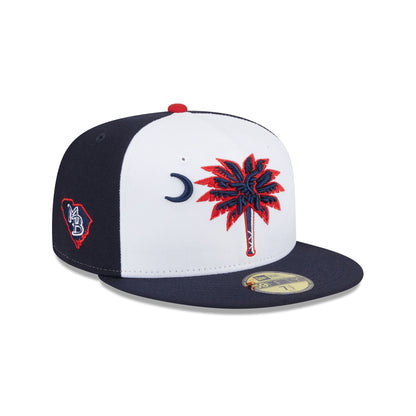Myrtle Beach Pelicans Theme Night Navy Sidepatch 59FIFTY Fitted Hat