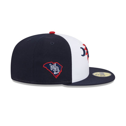 Myrtle Beach Pelicans Theme Night Navy Sidepatch 59FIFTY Fitted Hat