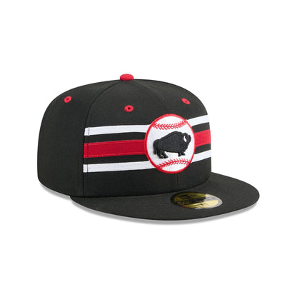 Buffalo Bisons Theme Night Black 59FIFTY Fitted Hat