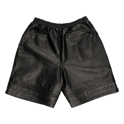 New Era Branded Marauder Leather Shorts
