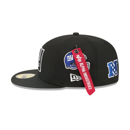 Alpha Industries x New York Giants Black 59FIFTY Fitted Hat