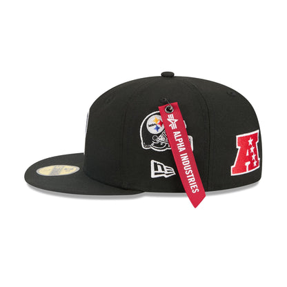 Alpha Industries x Pittsburgh Steelers Black 59FIFTY Fitted Hat