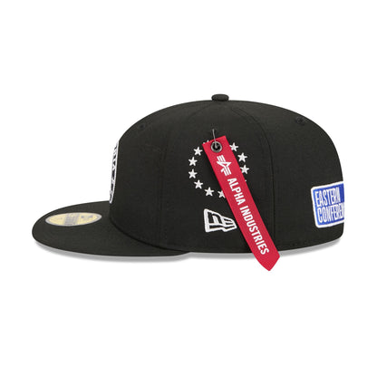 Alpha Industries x Philadelphia 76ers Black 59FIFTY Fitted Hat