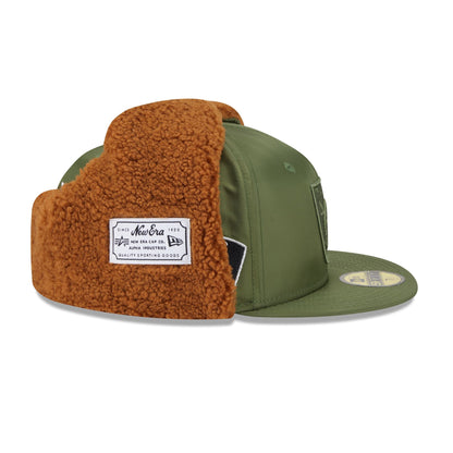 Alpha Industries x Las Vegas Raiders Olive Green Dog Ear 59FIFTY Fitted Hat