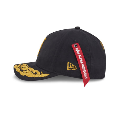 Alpha Industries x New York Mets Black 9FORTY M-Crown A-Frame Snapback Hat