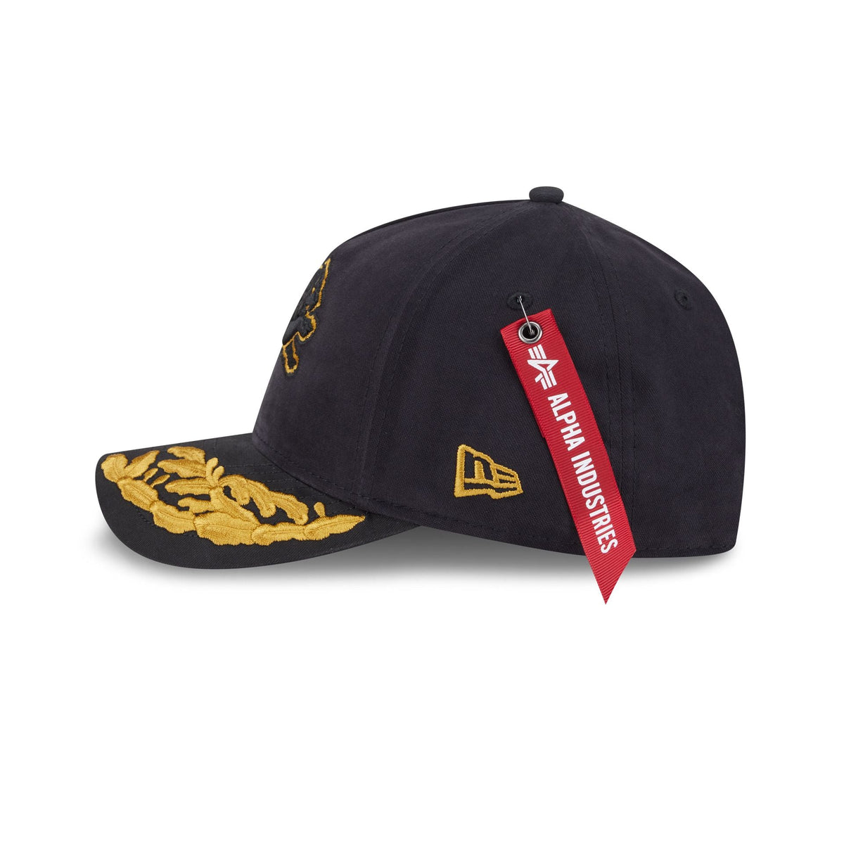 Alpha Industries x Detroit Lions Black 9FORTY M-Crown A-Frame Snapback Hat