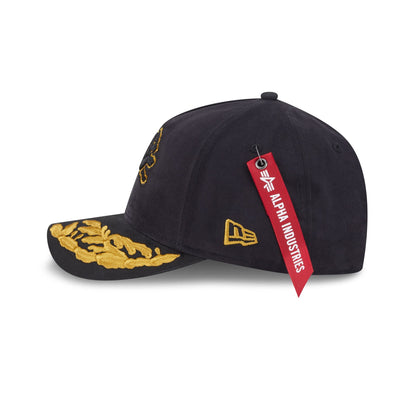 Alpha Industries x Detroit Lions Black 9FORTY M-Crown A-Frame Snapback Hat