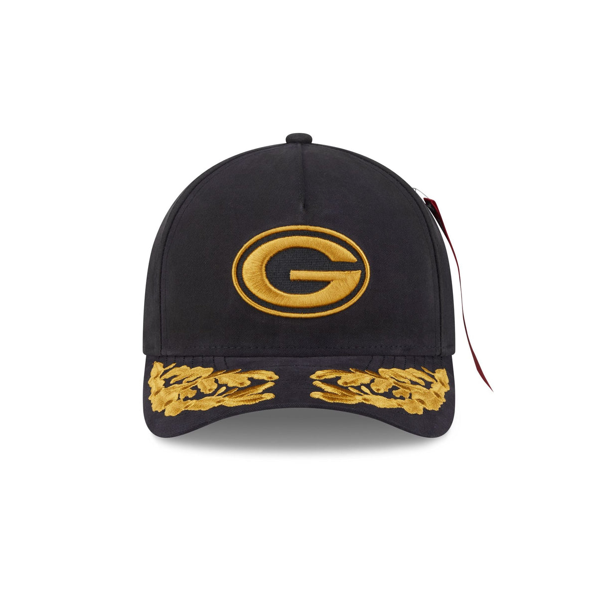 Alpha Industries x Green Bay Packers Black 9FORTY M-Crown A-Frame Snapback Hat