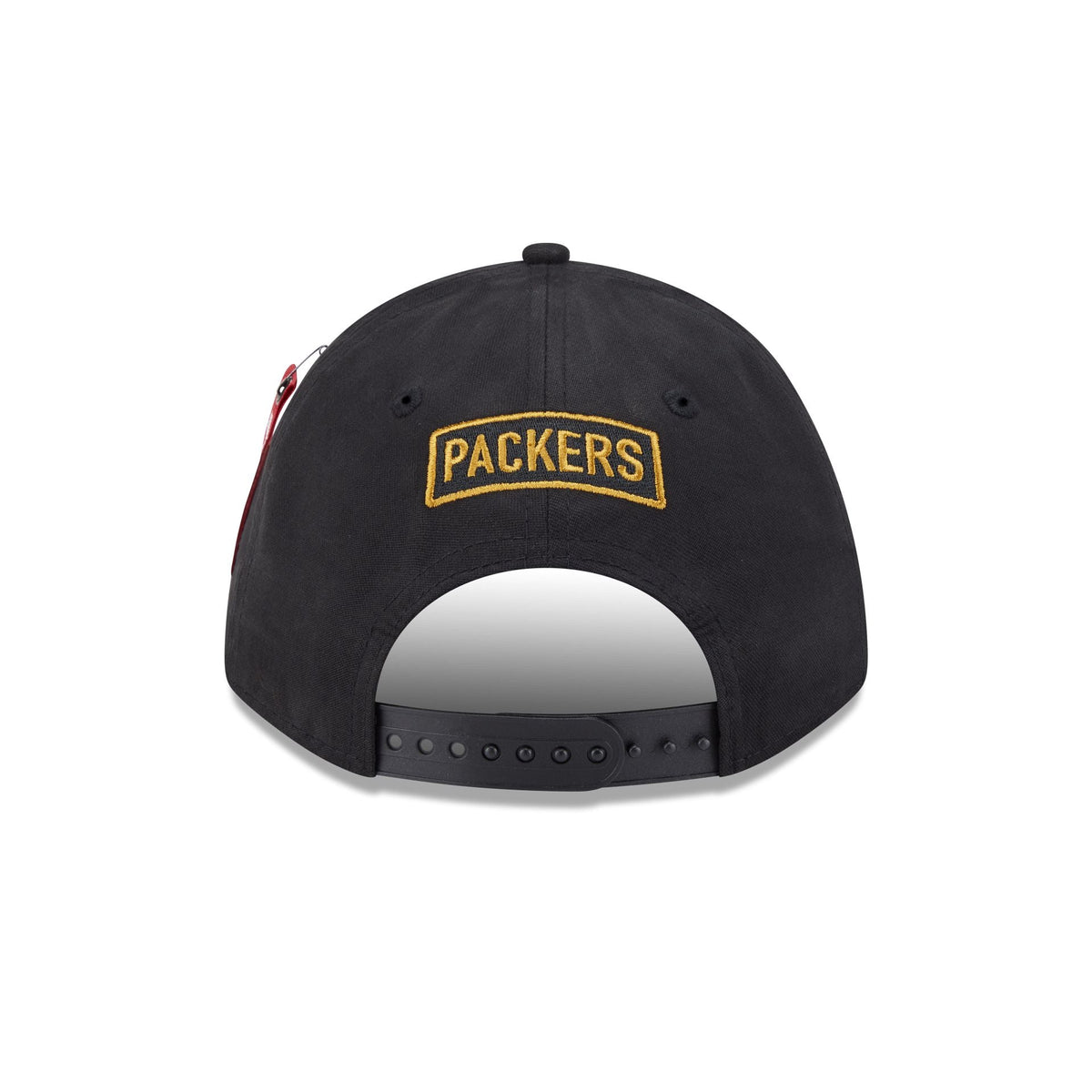 Alpha Industries x Green Bay Packers Black 9FORTY M-Crown A-Frame Snapback Hat