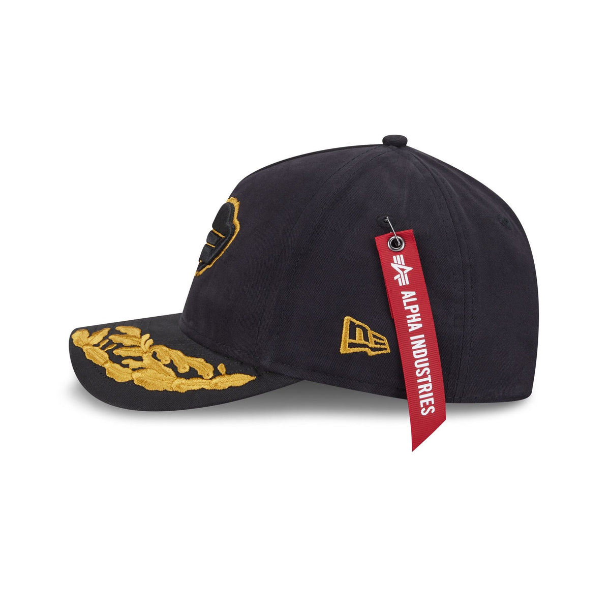 Alpha Industries x Buffalo Bills Black 9FORTY M-Crown A-Frame Snapback Hat