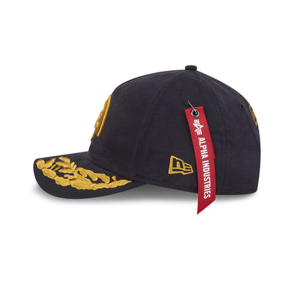 Alpha Industries x Los Angeles Rams Black 9FORTY M-Crown A-Frame Snapback Hat