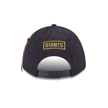 Alpha Industries x New York Giants Black 9FORTY M-Crown A-Frame Snapback Hat