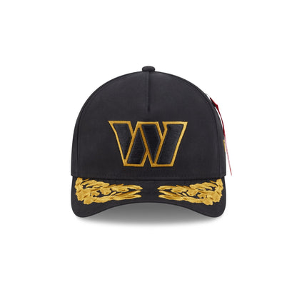 Alpha Industries x Washington Commanders Black 9FORTY M-Crown A-Frame Snapback Hat