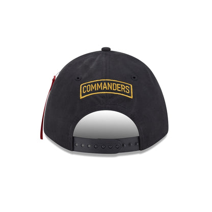Alpha Industries x Washington Commanders Black 9FORTY M-Crown A-Frame Snapback Hat