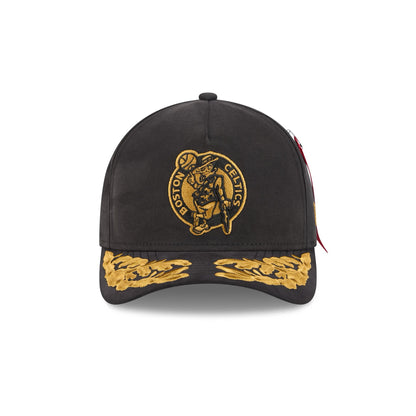 Alpha Industries x Boston Celtics Black 9FORTY M-Crown A-Frame Snapback Hat
