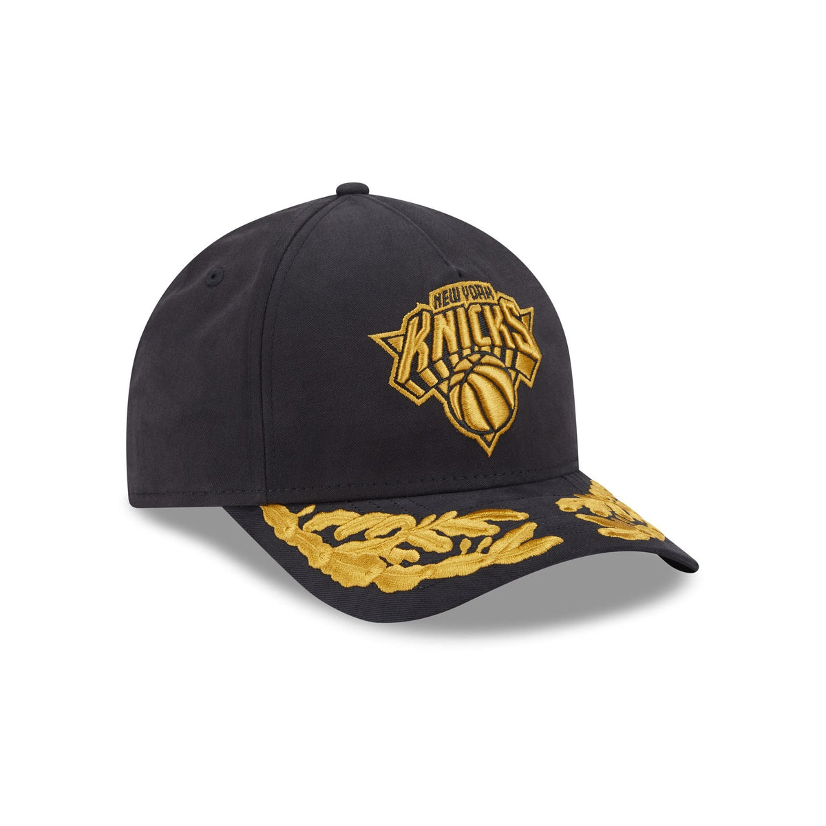 Alpha Industries x New York Knicks Black 9FORTY M-Crown A-Frame Snapback Hat